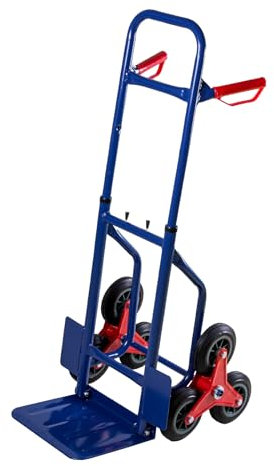 Diable d'escalier pliable jusqu'à 150 kg - Roues en étoile à 3 positions en caoutchouc dur - Cadre en acier - Chariot de transport