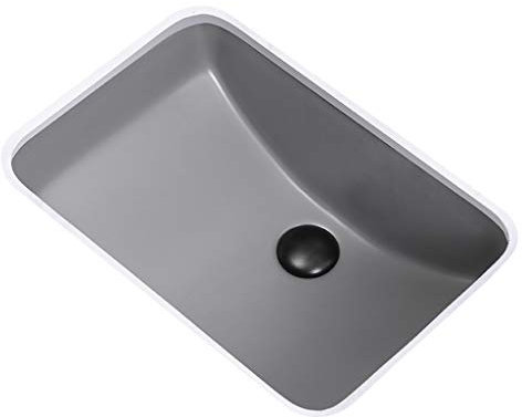 Standwaschbecken, Badezimmerwaschbecken, quadratisch, Unterbauwaschbecken, eingebautes Keramikwaschbecken, graues Haushalts-Badezimmer-Waschtisch, Balkon