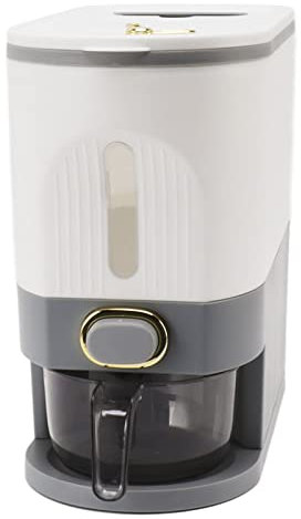 Rice Dispenser,Large Grain Container Storage with Measuring Cup,Airtight Household Cereal Dispenser Bucket for Home Kitchen (1)