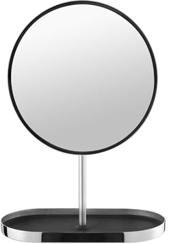 blomus Kosmetikspiegel MODO | Schminkspiegel aus poliertem Edelstahl | 10L x 20B x 28H cm | Make-Up Spiegel mit beweglicher Spiegelfläche | 5-Fach Vergrößerungsspiegel