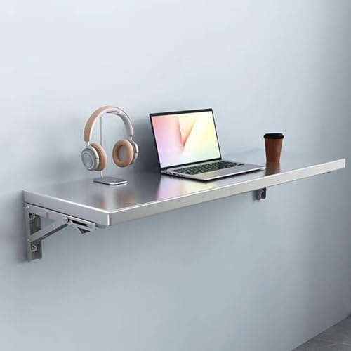 YLLSMGS Wandtisch Klappbar Klapptisch aus Edelstahl 304, Küchenregal für Balkon, Badezimmer Oder Waschküche(50 * 40cm/20 * 16in)