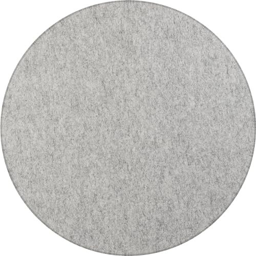 eurokraft | Basic | Plaque de plafond acoustique | Feutre PET | Diamètre 1200 mm | Forme ronde | Gris clair