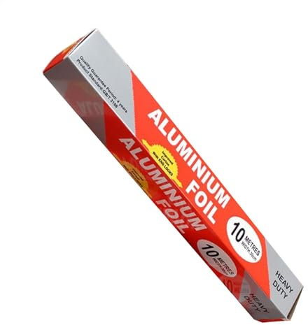 Rouleau de feuille d'aluminium, rouleau de papier d'aluminium antiadhésif, 200 x 30 cm avec cutter | Film de qualité alimentaire pour couvrir les casseroles et les restes