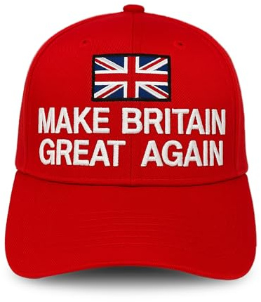 TWICK – Make Britain Great Again Hat | Patriotic British Baseball Cap with Embroidered Union Jack Flag | Adjustable Unisex Cap for Men & Women | English Pride UK Slogan Hat – Perfect National Gift