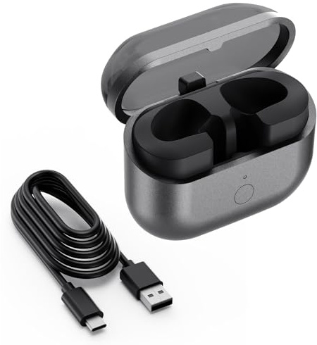 leQuiven Boîtier de Charge pour Samsung Galaxy Buds 3, Charge sans Fil et Filaire, Remplacement avec Synchronisation Bluetooth et Bouton D’appairage (écouteurs Non Inclus)