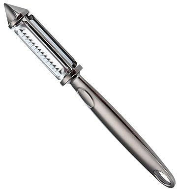 KICHOUSE Pelapatate Utensile per Pelare Verdure e Frutta Realizzato in Acciaio Inossidabile Design Ergonomico Compatto Facile da Trasportare e Riporre