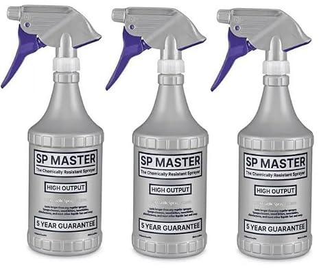 SP Master 32 oz Spray Bottle (3 pack), The write-in section permits the identification of the bottle contents to avoid guesswork and costly mix-ups.
