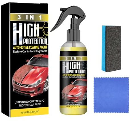 Spray Rivestimento Auto - Spray Rivestimento Protettivo Intensivo - Soluzione Lucidante Antipolvere Per Veicoli Moto Food Truck Preparazione Mostre Detailing Costruzioni