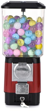 Gumball Machine for Kids, Commercial Gum Ball Bank Dispenser, Capsule Toy Vending Machine Dispenser Prize Machine for Game Retail Stores for 2.5-3.5cm Ball red black drawer