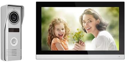 JoyHaus T-830VT Wired Video Doorbell, 1080P 2MP Camera, HD Touch Screen, WiFi APP control, POE Support (10-inch screen Chime)
