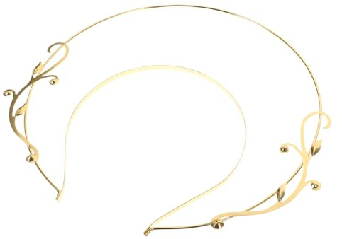 OUNONA Diadema Antigua Dorada Adorno para Disfraz de Carnaval Decoración Cabeza Femenina Tocado Vintage Chino