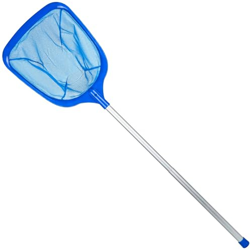 Guheake Pool Kescher mit Teleskopstange – 98 cm Kescher Pool Feinmaschig 12cm Tief Poolkescher für Schwimmbad, Teich, Algen, Planschbecken, Whirlpool