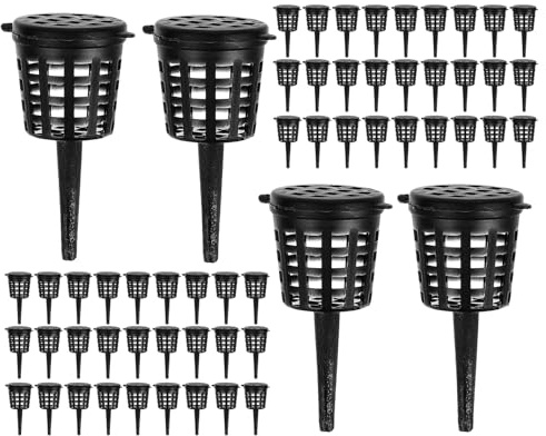 Abaodam Panier à Engrais pour Bonsaï en Plastique avec Couvercle Lot de 180 Paniers Porteurs d'Engrais pour Aquarium Bassin et Plantes Aquatiques – Dosage Précis et Étanchéité pour Une