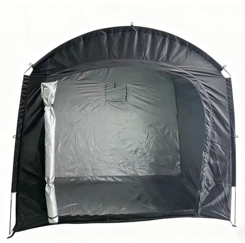 Zbyrithx Fahrradgarage Fahrradzelt für 2-4 Fahrräder, Fahrradgarage Wetterfest Motorräder, Gartenwerkzeuge, Tragbarer Kompakter Fahrradschuppen für Freien,Schwarz,200×80×165cm