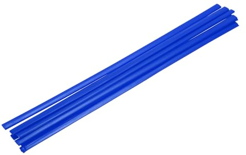 QUARKZMAN 8 Pcs Bacchette Di Saldatura Plastica Blu 9.5mm x 330mm HDPE Nastro Piatto Di Saldatura Plastica Per Riparare Serbatoi D'Acqua Pedane Per Carrelli Elevatori Bidoni(0.4 x 13)