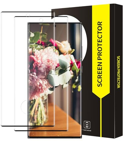 Cable Leader Schutzfolie für Panzerglas für Samsung Galaxy S22 Ultra 5G, 2 Stück 3D Runde Kanten Schutzglas, 9H Härte, Keine Blasen, Sensitive Touch, HD-Klar Samsung S22 Ultra Displayschutzfolie