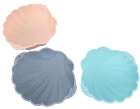 SENECESLI Stampo per Torta con Conchiglia in Silicone, Conchiglia Grande, Antiaderente, per Risultati Professionali, Stampo per Dessert con, 3 Pezzi, Ideale per Feste di Matrimonio