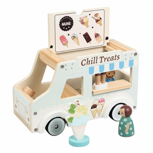 predolo Chariot Apprentissage Enfant Bébé Jouet Pousseur Chariot Bois Comptoir Ouvrant et Panneaux d'Exposition pour Vente Factice Adapté à Jeux d'Imitation Crèche Intérieur