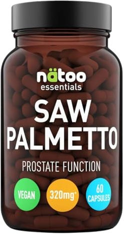NÄTOO Saw Palmetto - 60 capsule (1 mese di integrazione) - integratore a base di estratto di Serenoa Repens - Promuove le funzionalità della prostata - Adatto anche ai Vegani