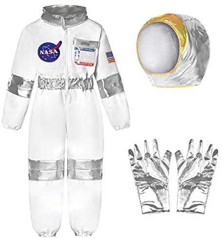 Neilyoshop Pilot Costume Kids Astronaut Costume for Boys Girls Space Pretend Dress Up Cosplay Birthday Gifts Halloween