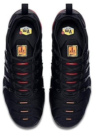 NIKE Herren Air Vapormax Plus Sneaker, Black Lt Smoke Grey Magma Orange, 42 EU