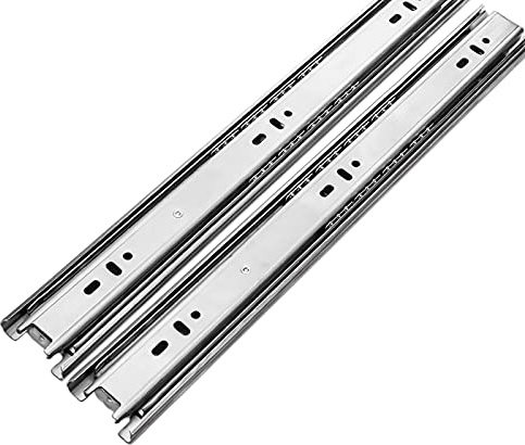 2 Pezzi Binari Cassetti,Push to Open Basso Rumore Guida di Scorrimento Telescopico,per Mobili Bagno Armadi Cassetti,Portata 45kg(Size:30cm/12in)