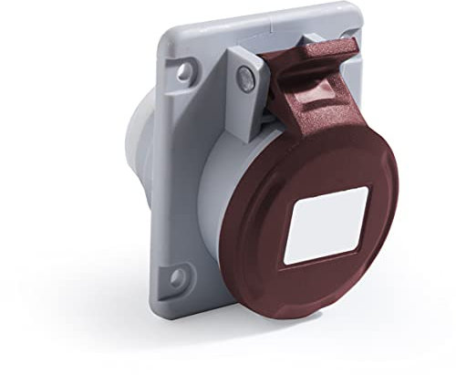 RS PRO Leistungssteckverbinder Buchse Rot 3P + N + E, 380 → 415 V / 32A, Tafelmontage IP44