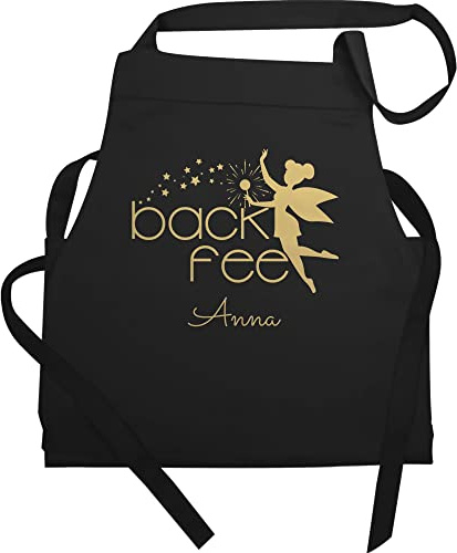 Geschenk mit Namen personalisiert by Shirtracer - Schürze - Backschürze Damen Frauen - Back Fee I Backfee I Geschenk Backen I Hobbybäckerin