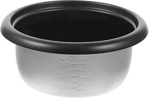 OUNONA Reiskocher Innentopf Edelstahl Innenkochtopf Rice Cooker Reiskocher Dampfgarer Topf Einsatz Kochtopf Antihaft Topf InnenTopf Ersatzzubehör Für Elektrokocher Zubehör 2L