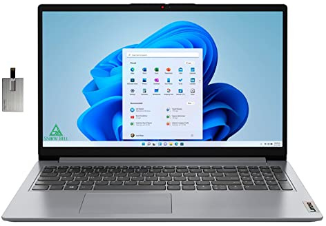 Lenovo 2022 - Computer portatile IdeaPad 1 HD da 15,6 pollici, Athlon Silver 3050U, RAM 20 GB, SSD PCIe da 512 GB, grafica AMD Radeon, webcam HD, HDMI, WiFi 6, grigio, Windows 11 S. Scheda USB