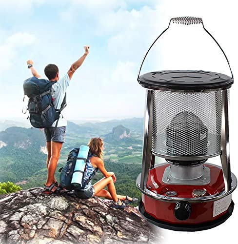 Chauffage portable au kérosène - Chauffage d'urgence - Pour pique-nique, camping - Brûleur radiant - 4,6 l - 6 l - Rouge (4,6 l - 6 mèches)