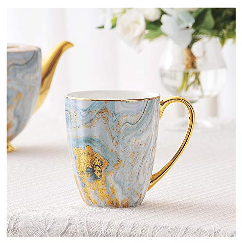 HASMI Tazze da tè al e caffè 13.5az Grande Coppia Creativa Tazza di Acqua, Tazza di caffè con Manico, Adatto for tè Caldo e Cappuccino, Tazza in Ceramica a Quattro Colori Tazze Colazione (Color : B)