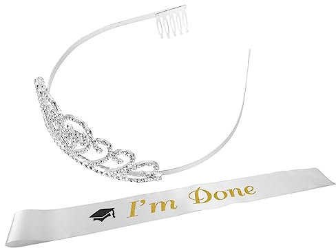 VILLFUL 1 Satz 2021 Schultergurt Stirnband Kindergartenabschluss Kopfschmuck für den Abschlussball Geschenke das Geschenk Graduierungs-Etikettengürtel Abschlusskrone Schal