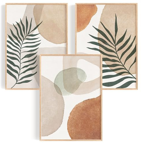 OHBIMA® Set Di Poster Da Parete quadri moderni soggiorno decorazioni camera da letto quadro astratto moderno stampe moderne wall art elegante arte astratta contemporanea (Senza Cornice – 50x70cm)