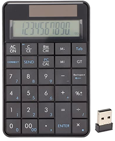 Akozon Pavé Numérique de Calculatrice, 2,4 GHz sans Fil USB Plug and Play, Conception Ergonomique, Fonction sans Fil, Clavier à 29 Touches, Clavier sans Fil, pavé Numérique