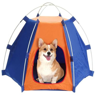 Haustier-Tipi – großes Haustierzelt, Hunde-Campingzelt, waschbar, für Camping, Outdoor, Hundezelt, Polyester, Hundehaus für den Innenbereich, Hunde-Tipi-Bett und Katzenzelt, Schlafhaushöhle für