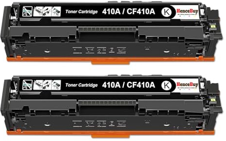 HenceBuy 410A Schwarz Toner Kompatibel für HP 410A CF410A 410X CF410X Tonerkartusche für Color LaserJet Pro MFP M377dw M477fdw M477fnw M477fdn M477 M452dn M452nw M452dw Drucker (2 Schwarz)