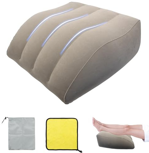 VEGCOO Leg Elevation Pillow, Inflatable Leg Rest Pillow for Elevating Legs, Leg Support Pillow, Leg Wedge Pillow for Sleeping, Improve Circulation Reduce Swelling