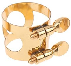 Mrchrogge Blattschraube für Altsaxophon, Saxophon Blattschraube,Mundstück Sax Ligatur,Doppelschrauben,goldfarben