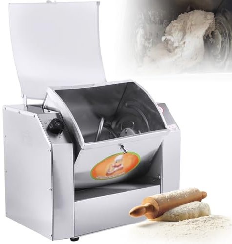 Batteur Mélangeur, Mélangeur de Pâte Commercial électrique 1100/1500w, Capacité de Pâte 3kg/5kg/7kg/8.5kg Pétrin à Pâte en Inoxydable Professionnel avec Fonction Minuterie,8.5KG