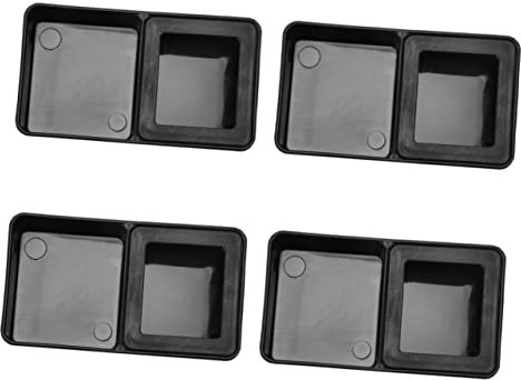 HAPINARY 4er-Box Käferschale Haustier Hamsterfutter Hundenapf Schildkröte Bettwäsche Hundematte Gecko Reptil Meerschweinchenkäfig Bausatz Hundenäpfe Leopard Futterspender Black