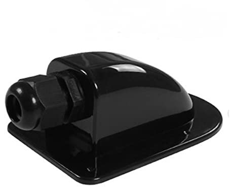 Accessori Camper, Scatola passacavi a doppio ingresso Pannello solare Tetto Passacavi Passacavi Cavo Camper Bianco Doppio foro RV Accessori for auto for yacht(Single Hole Black)
