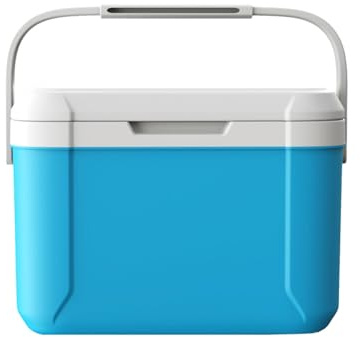 Camping Small Cooler, Picnic Cooler with Handle, Small Ice Chest Hard Food Storage for 72-96 Hours, Portable Refrigerator Box Keep Cool for Beach, Camping, Sports (Blue)