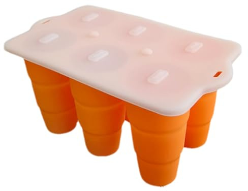 Moldes para helado, molde de silicona a prueba de fugas de 6 cavidades, herramientas especiales para alimentos, postres, beber, yogur, crema, pastel, verano