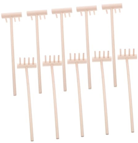 SUPVOX 24piezas Rastrillos De Madera para Mesa De Arena Pequeños Herramientas para Jardín Miniatura para Jardín Zen y Meditación Zen Accesorios para Arenero De Bonsái