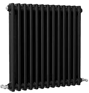 SLINE SANITARY Traditional 2 Column Cast Iron Style Radiator Horizontal Black 600x605mm