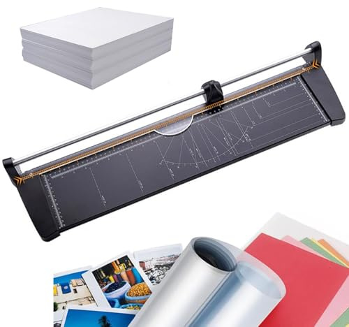 Kraftigt papper A2 pappersskärare med giljotinblad för exakt trimning av flera ark trimmer för scrapbooking hantverk pappersskärare giljotin för hantverk papperskupongetikett och kartong