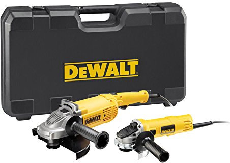 DEWALT - Duo Meuleuses - DWE494TWIN-QS - DWE494 Lame Ø230mm, Puissance 2400W et Vitesse à vide 6600tr/min - DWE4157 Lame Ø125 mm, Puissance 900W et Vitesse à vide 11800tr/min - Coffret de Transport