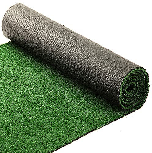 Césped artificial Spring – Alfombra de césped artificial para exterior para jardín, balcón y terraza, resistente a los rayos UV y a la intemperie (200 x 150 cm, verde)