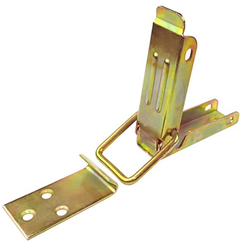 AERZETIX - C58799 - Chiusura a leva basculante 80x70mm - serratura a fermo - in acciaio zincato giallo - chiusura armadietto garage officina cassetta degli attrezzi mobili valigia lucchetto